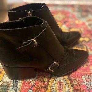 Circus by Sam Edelman black leather pony hair boots w/ buckle. Barely worn